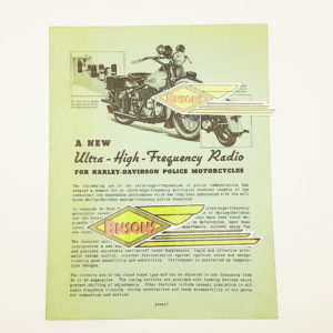 ORIGINAL HARLEY 1938 ULH POLICE MOTORCYCLE RADIO LETTERHEAD – KNUCKLEHEAD