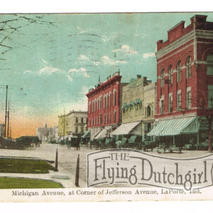 Vintage Postcard – 1909  “Michigan Ave”  LaPorte, Ind.