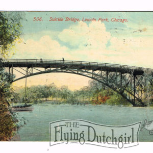 Vintage Postcard – 1915  “Suicide Bridge”  Lincoln Park, Chicago.