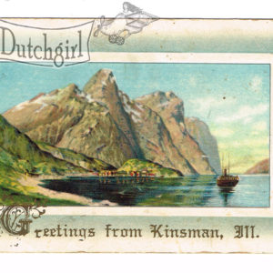 Vintage Postcard – 1909  “Greetings From”  Kinsman, Ill.