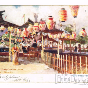 Vintage Postcard – 1909  Tea Garden, Steeplechase Park  “Coney Island” NY