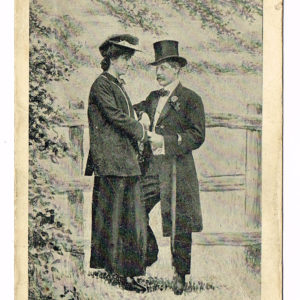 Vintage Postcard – 1907  “Holding Hands-Before Marriage”  Blackstone, Ill.