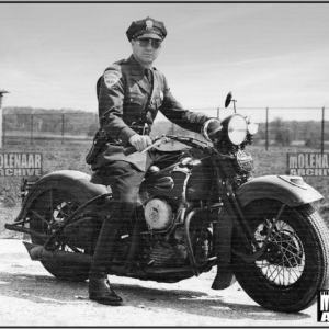 Vintage Molenaar Harley-Davidson Police Photo – 1940 Knucklehead