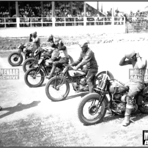 Vintage Molenaar Harley-Davidson Race Photo – On the Starting Line 1940’s