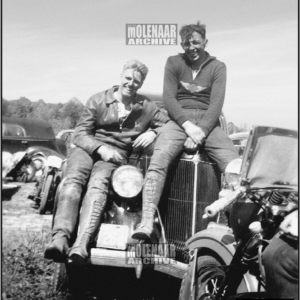 Vintage Molenaar Harley-Davidson Race Photo – Molenaar Race Team 1940’s