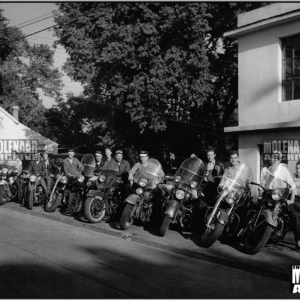 Vintage Photo “Heart of the Ozarks MC Club” Molenaar Harley (1951)