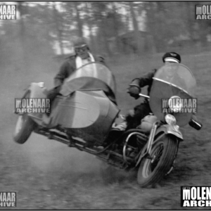 Vintage Molenaar Harley-Davidson Photo – Flying the Car 1940’s