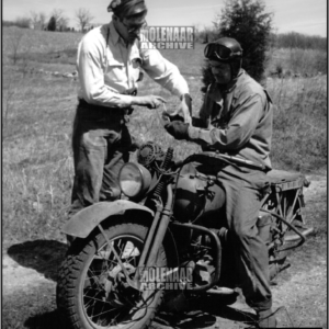 Vintage Molenaar Harley-Davidson Photo – Harvey Klein on his 1942 WLA