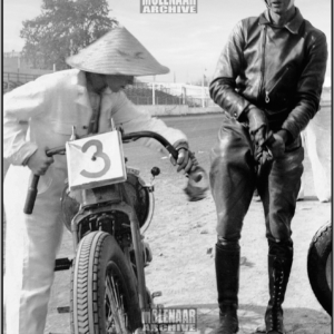 Vintage Harley-Davidson Race Photo – Pea Shooter – Molenaar Family Album 1940’s