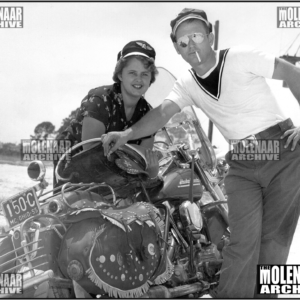 Vintage Photo “Two Ohioans and their 1951 Suzy Q” Molenaar Harley