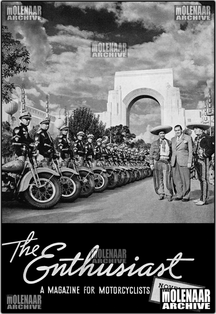 Vintage Molenaar Harley-Davidson - Enthusiast Magazine Cover/Poster Nov. 1940