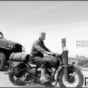 Vintage Molenaar Harley-Davidson Photo – Crack Pot Kenny” Texas US Army 1942