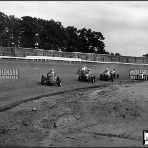 Vintage Molenaar Harley-Davidson Photo – Midget Cars at Illiana Speedway