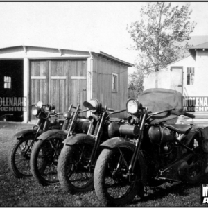 Vintage Molenaar Harley-Davidson Photo – Early Molenaar Harley Bike Line-up