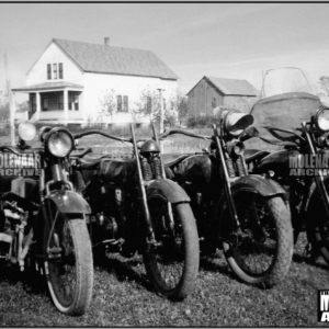 Vintage Molenaar Harley-Davidson Photo – Early Molenaar Harley Bike Line-up