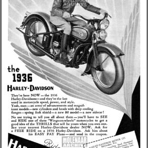 Vintage Harley-Davidson Advertisement Flyer – Wings on Wheels — The 1936 VL