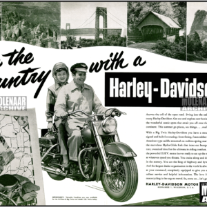 Vintage Harley-Davidson Advertisement Flyer – See the Country with a Model 125