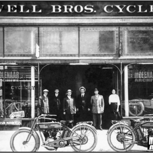 Vintage Harley Photo Poster – Powell Bros. Cyclery San Jose California 1910’s