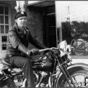 Vintage Photo Al Molenaar Southside Harley-Davidson 1947 Knucklehead