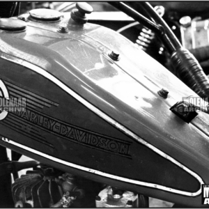 Vintage Molenaar Harley-Davidson Photo –  2-Cam Tank Closeup