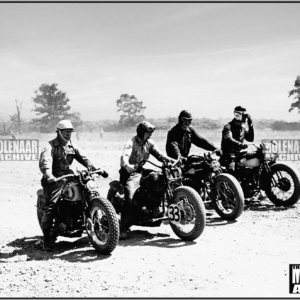 Vintage Molenaar Harley-Davidson Photo – 1940s Starting Line 2nd Heat