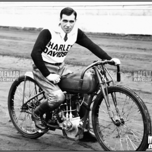 Vintage Harley-Davidson Photo – Racing Legend, Smokin’ Joe on Pea shooter