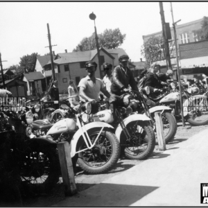 Vintage Molenaar Harley Photo Poster  – Getting Ready to Ride Out 1930’s