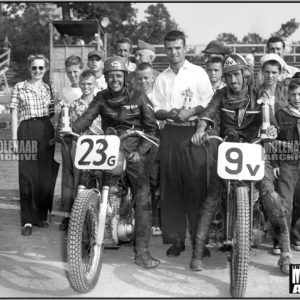 Vintage Photo “Harry: Race Promoter” Molenaar Speedway Harley 1950’s