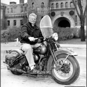 Vintage Photo “Ron Wallin” Molenaar Harley (1947) – Valley City, ND