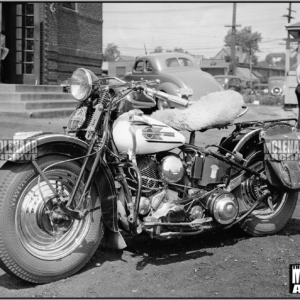 Vintage Photo “Period Modified 1937 U-Model” Molenaar Harley-Davidson