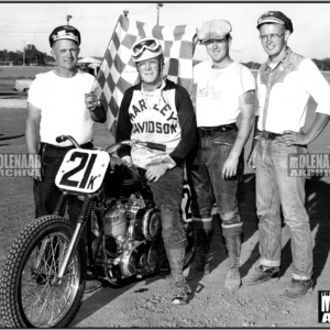 Vintage Race Photo “Floyd Henson” Molenaar Harley 1955 – Cedar Rapids