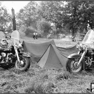 Vintage Photo “Michigan State Gypsy Tour” Molenaar Harley (1951)