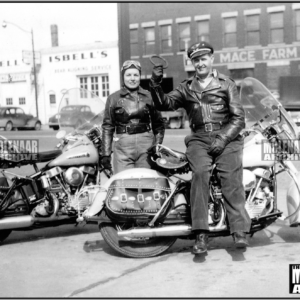 Vintage Photo Dorothy & Herbert Cotton (Terre Haute, IN) Harley 1951