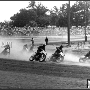 Vintage Race Photo Illiana Speedway 1950’s Molenaar Harley-Davidson