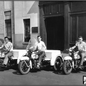 Vintage Photo “Syracuse New Paper Delivery Service” Harley (1951)