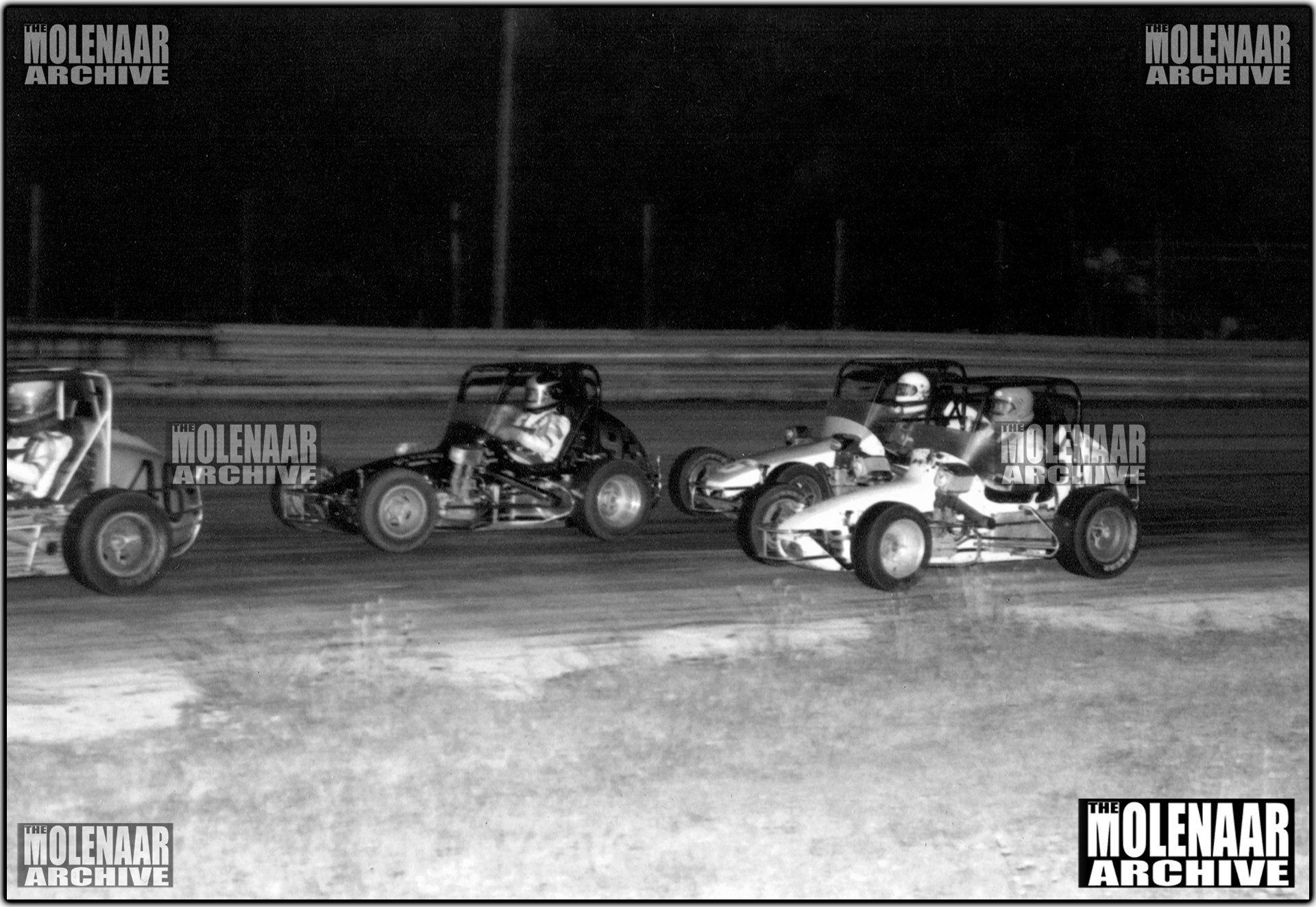 Vintage Race Photo Midget Cars at Molenaar/Illiana Motor Speedway