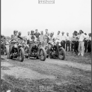 Vintage Photo Harry Molenaar on the Starting Line – Harley-Davidson