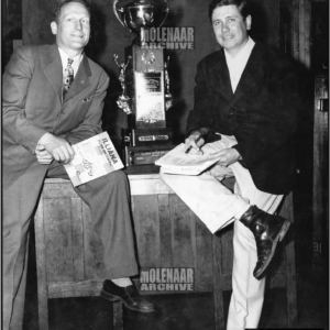 Vintage Photo Harry Molenaar Illiana Speedway Press Conference Harley