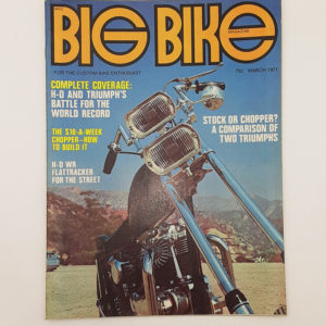 Big Bikes Magazine Harley WR Flattracker for The Street March 1971