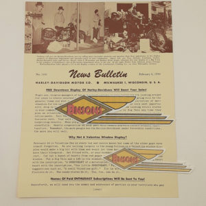 ORIGINAL HARLEY DEALER 1950 NEWS BULLETIN #1101 – PANHEAD, KNUCKLEHEAD