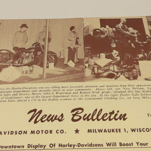 ORIGINAL HARLEY DEALER 1950 NEWS BULLETIN #1101 – PANHEAD, KNUCKLEHEAD