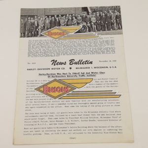 ORIGINAL HARLEY DEALER 1946 NEWS BULLETIN #1019 – KNUCKLEHEAD