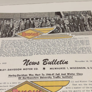 ORIGINAL HARLEY DEALER 1946 NEWS BULLETIN #1019 – KNUCKLEHEAD