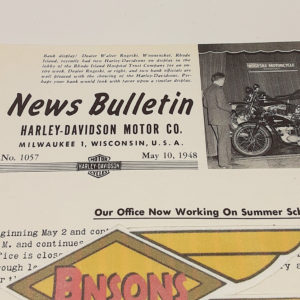 ORIGINAL HARLEY DEALER 1948 NEWS BULLETIN #1057 – PANHEAD