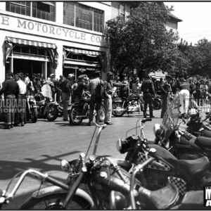 Vintage Harley Photo – East Side Motorcycle Co. Portland, Oregon. 1952