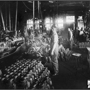 Vintage Harley-Davidson Photo Poster – Milwaukee Manufacturing Factory 1918