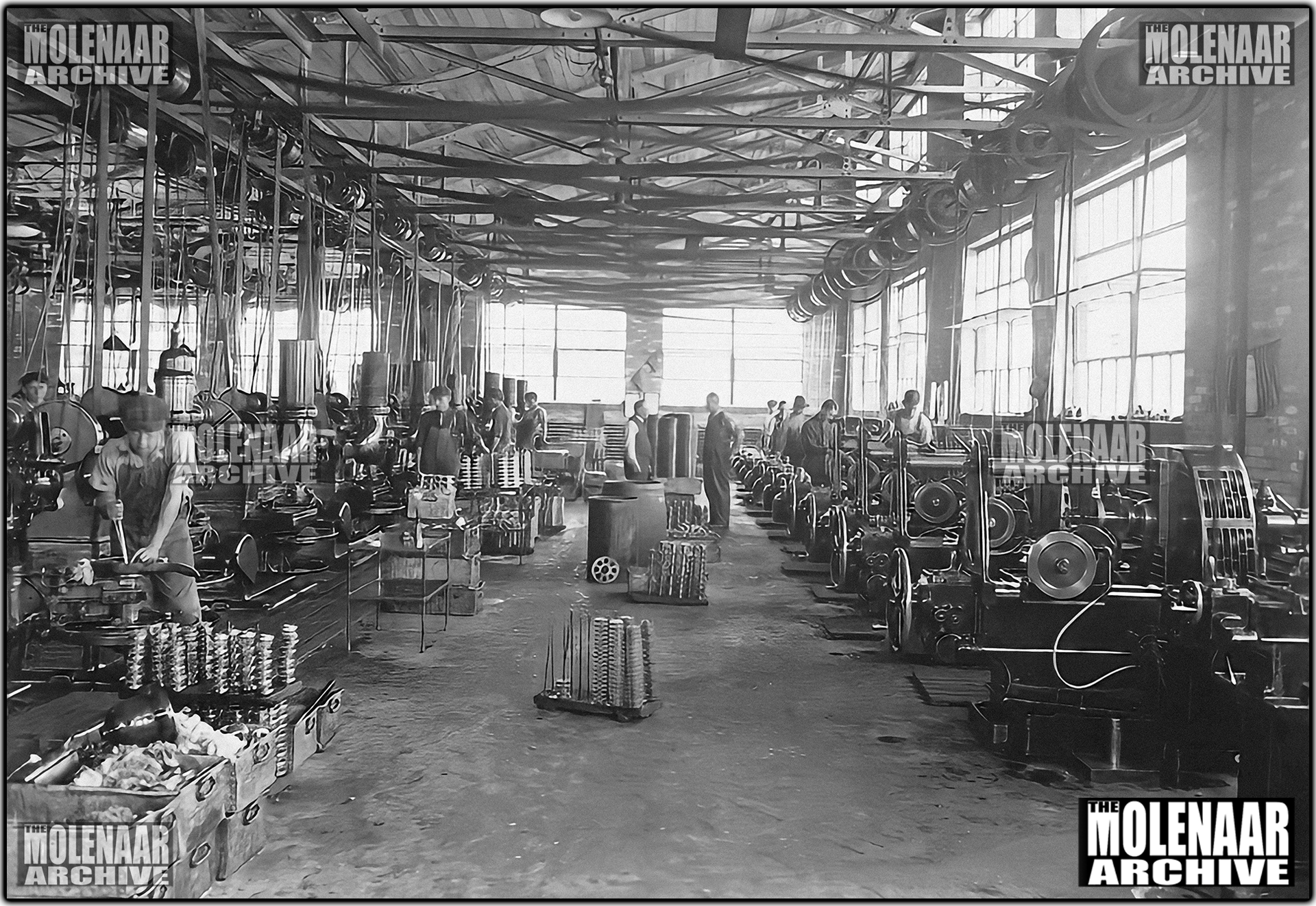 Vintage Harley-Davidson Photo Poster - Milwaukee Manufacturing Factory 1918