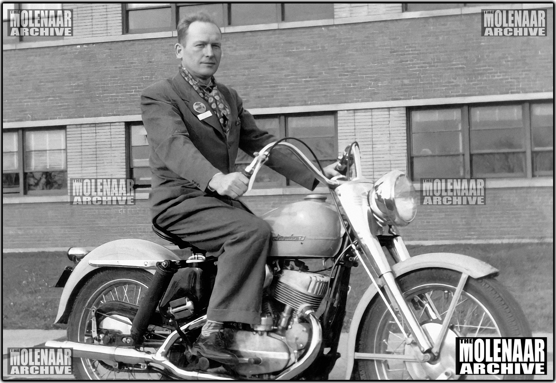 Vintage Harley Davidson Motorcycle PHOTO - Harry Molenaar on 1952 K-Model