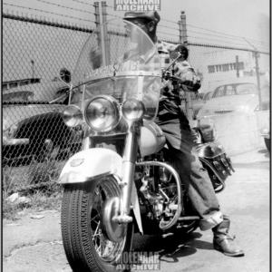 Vintage Harley Davidson Motorcycle PHOTO – Pop Johnson on 1954 FLH