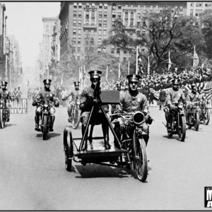 Vintage Indian Motocycle Military PHOTO – 1918 New York Annual Police Parade